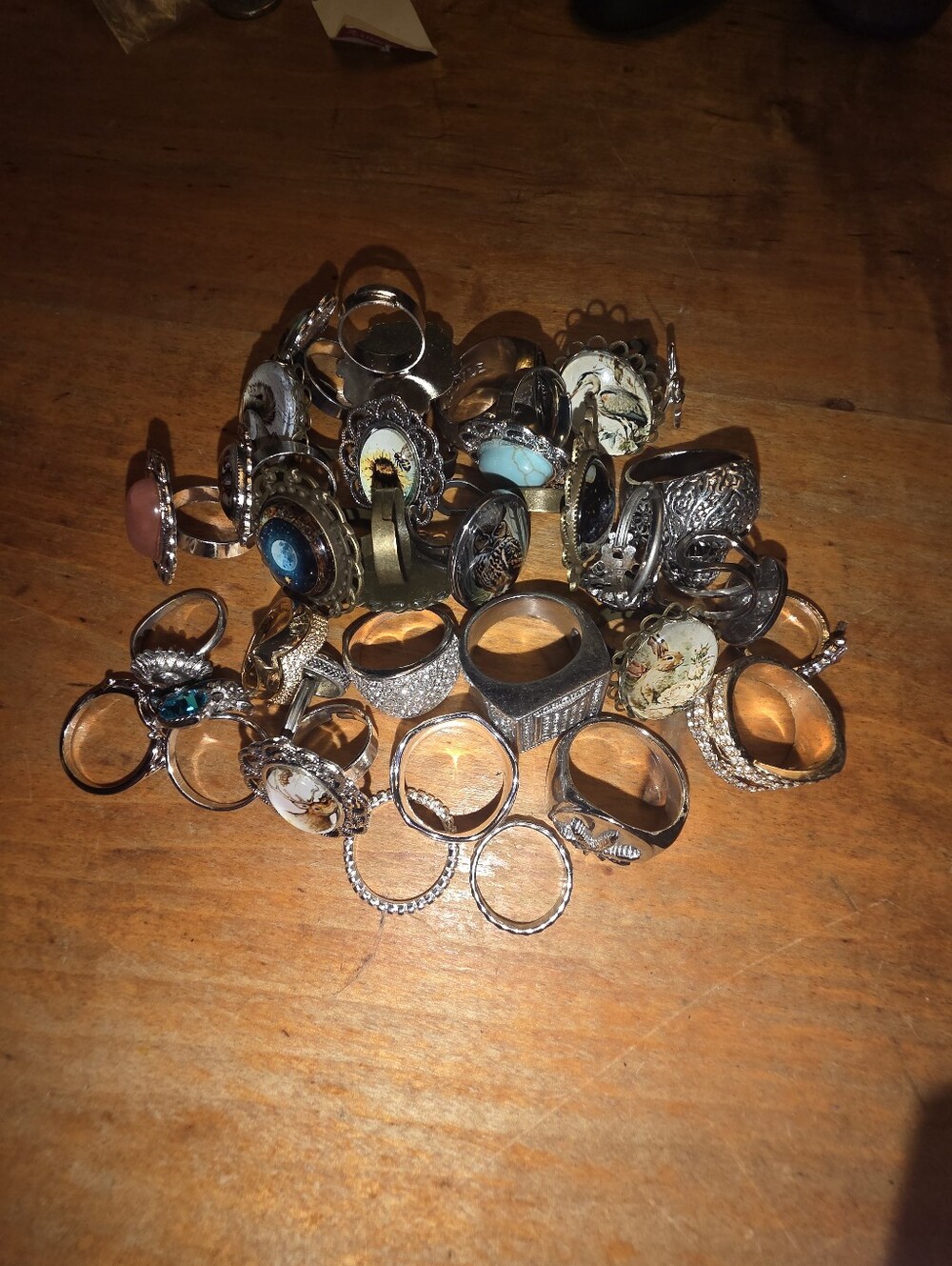 Ring Lot - 36 Rings Ladies & Mens Signed Sarah Coventry + OTHERS, GEMSTONES